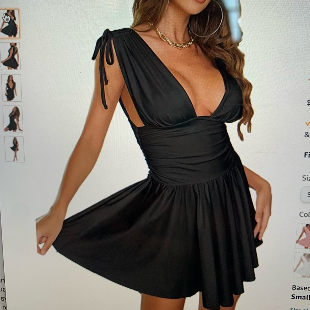 Black Plunge Dress